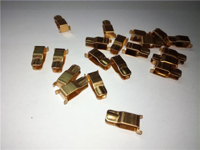 BeCu Brass Stamping Parts One Row Cavity For Wall Switch Plugs / Sockets 0